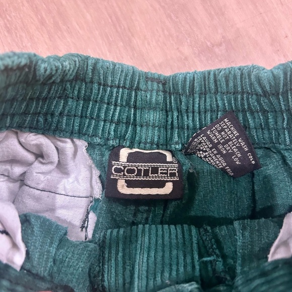 Vintage corduroy high waisted pants size 4t deep green color - Picture 3 of 5